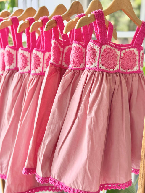 Belle Dress in Dusty Pink