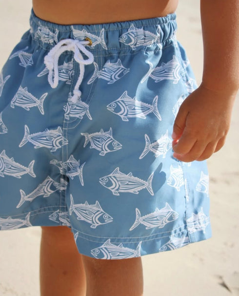Boardies in Blue Fish Water