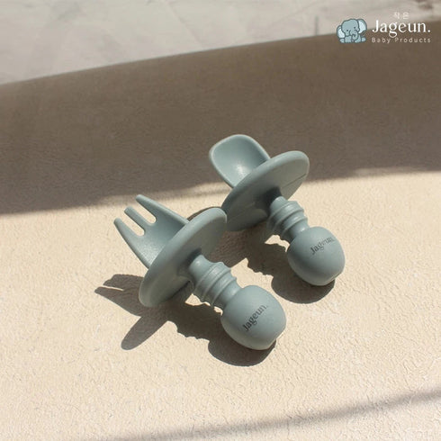 Training Spoon & Fork Set in Blue