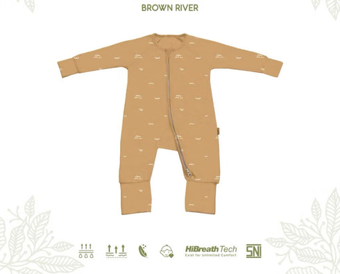 Baby Sleepsuit in Brown River