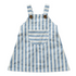 blue striped cotton pinafore dress