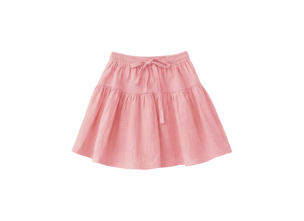 Pink cotton kids skirt made from eco friendly material.