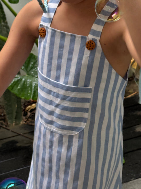 Blue Pinstripe Dress