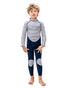 Kids Long Wetsuit in Navy Striped