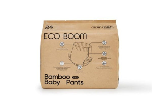Eco Boom bamboo pant diapers for babies - sustainable and biodegradable