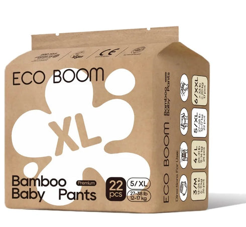 Eco Boom bamboo pant diapers for babies - sustainable and biodegradable