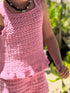 Pink kids eco friendly crochet set handmade in Bali