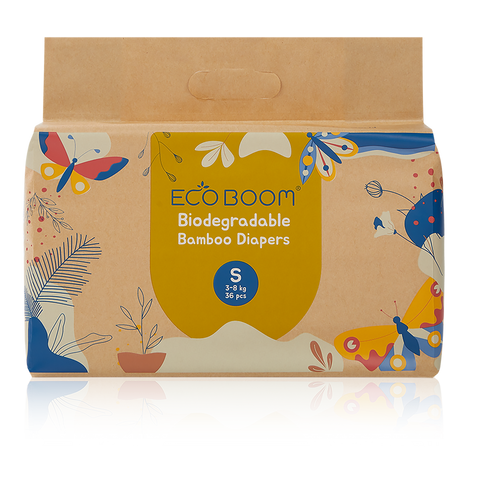 Eco Boom bamboo tape diapers for babies - sustainable and biodegradable