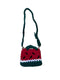 Crocheted watermelon-shaped bag on handmade