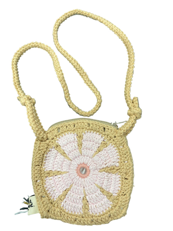 Brown Flower Crochet Bag