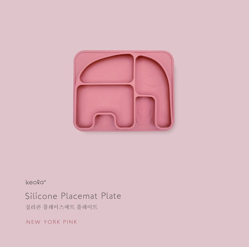 Silicone Elephant Plate - Pink