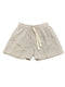 Gingham 100% cotton shorts in natural white and beige