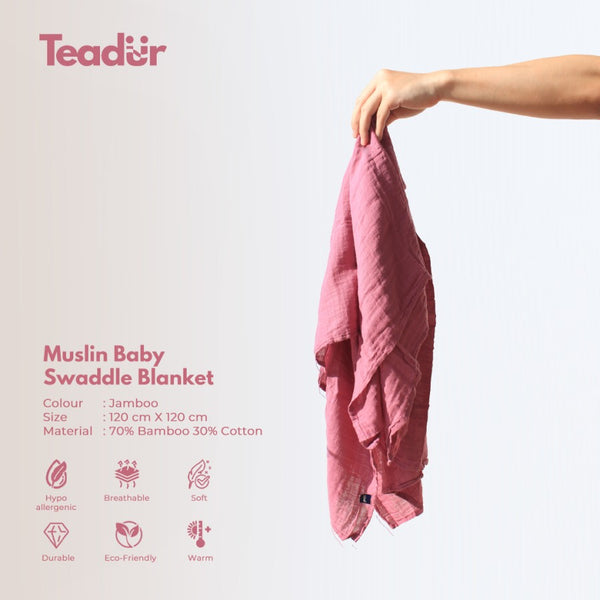 Bamboo Swaddle Blanket in Pink