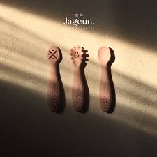 Siicone Baby Training Dipping Spoon Set in Dusty Pink