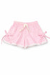 Pink gingham shorts with lace trim