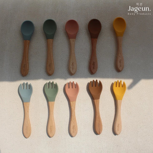 Spoon & Fork Bamboo Silicone - Olang