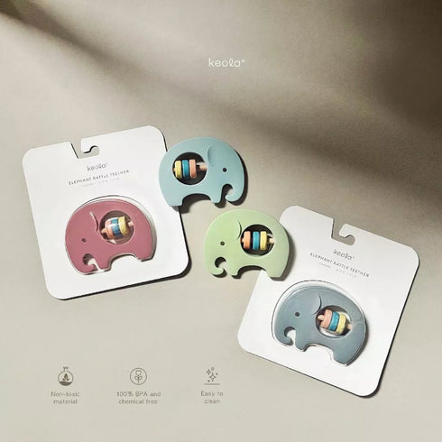 Rattle Teether Elephant
