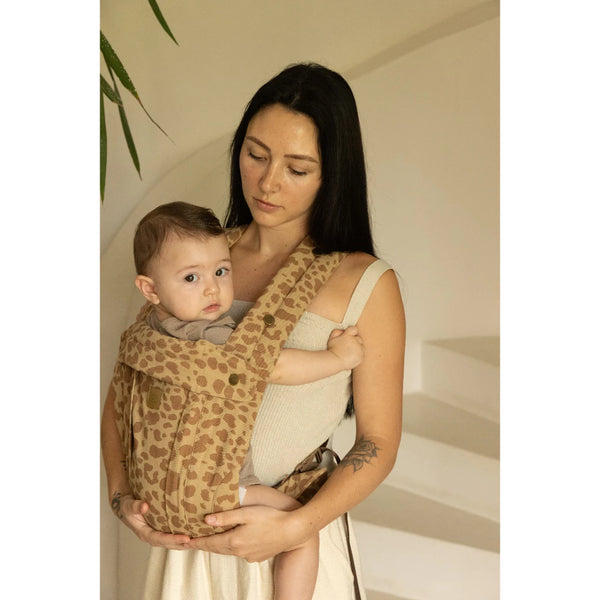 Baby Front Carrier in Latte Leopard